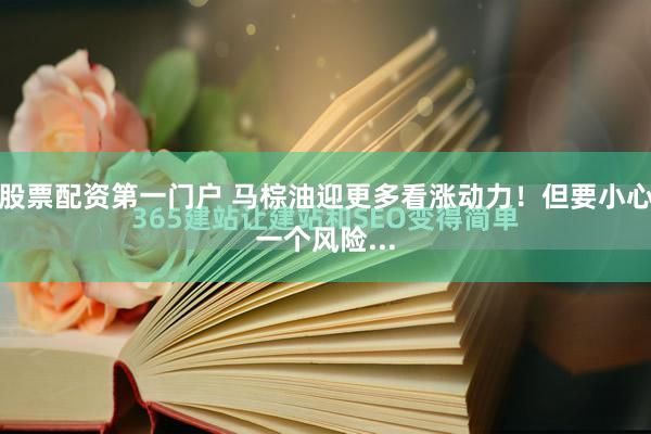 股票配资第一门户 马棕油迎更多看涨动力！但要小心一个风险...