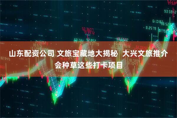 山东配资公司 文旅宝藏地大揭秘  大兴文旅推介会种草这些打卡项目